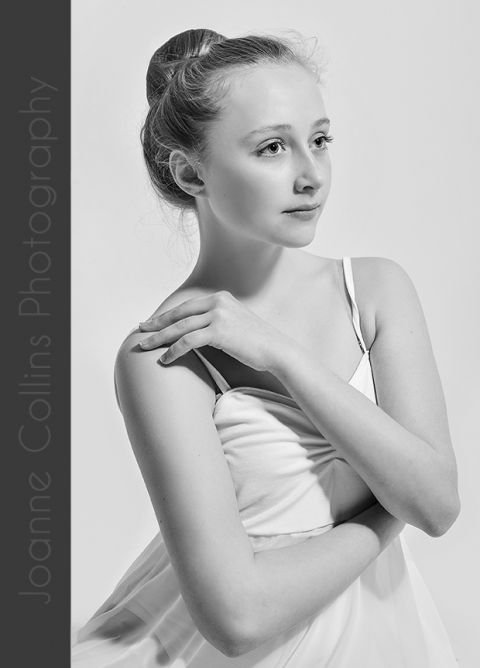 studio photographer kent dance model portfolio young teen in ballet dress like a movie star