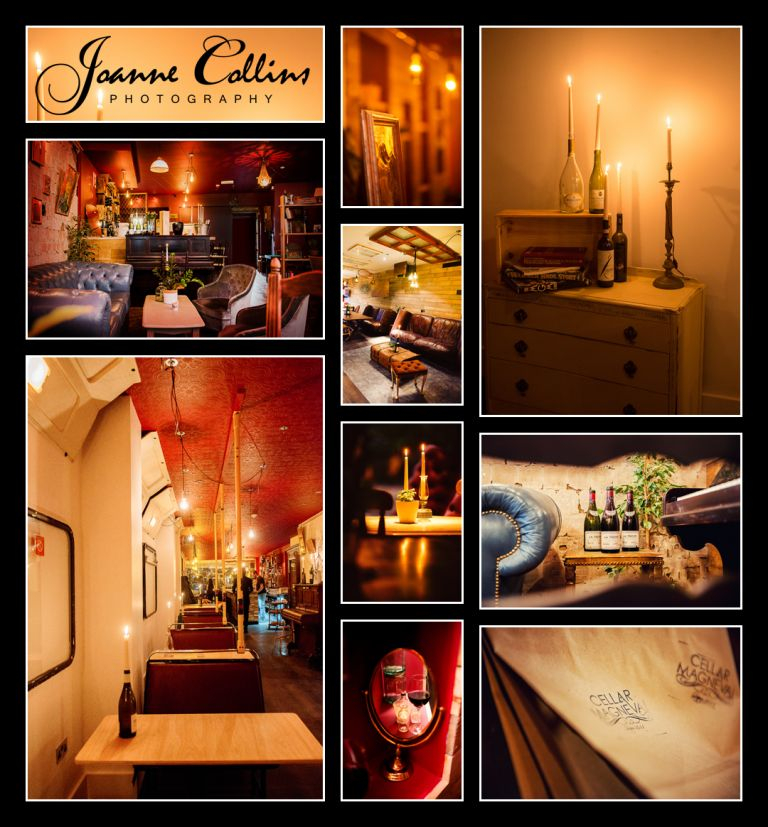 Restaurant Photography for Cellar Magneval in Fleet which is a very lovely wine and cheese bar, warm glowing ambience.