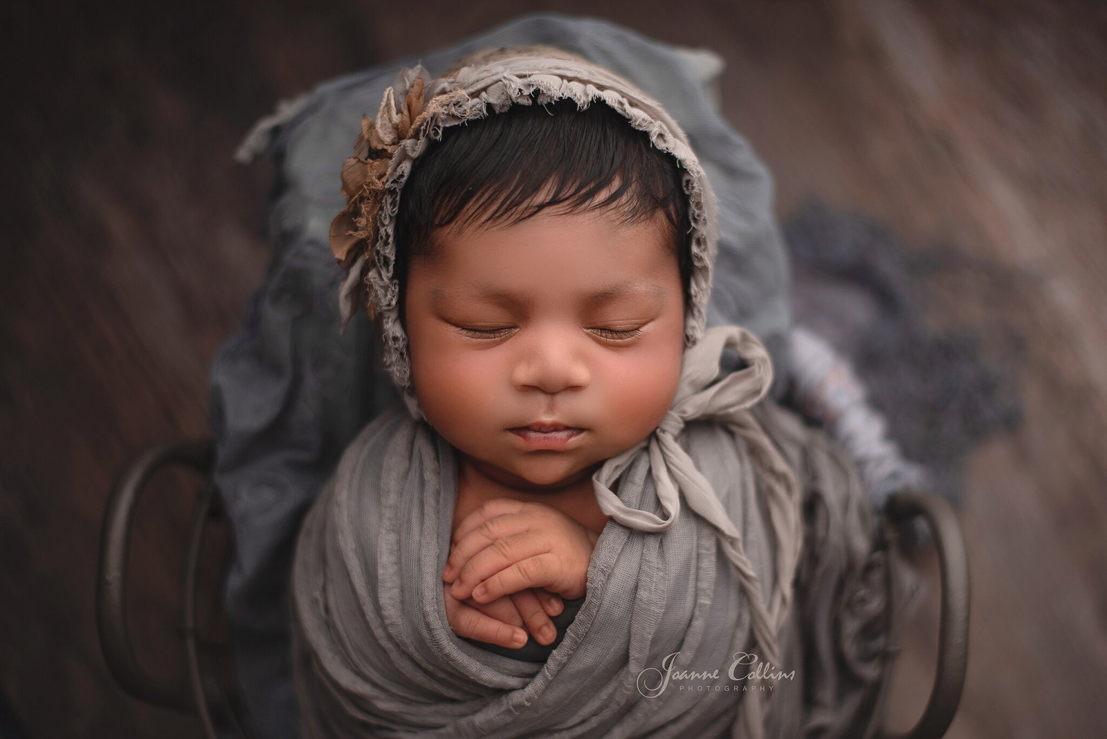 newborn photographer sittingbourne baby girl 9 days new in beautiful winter colours
