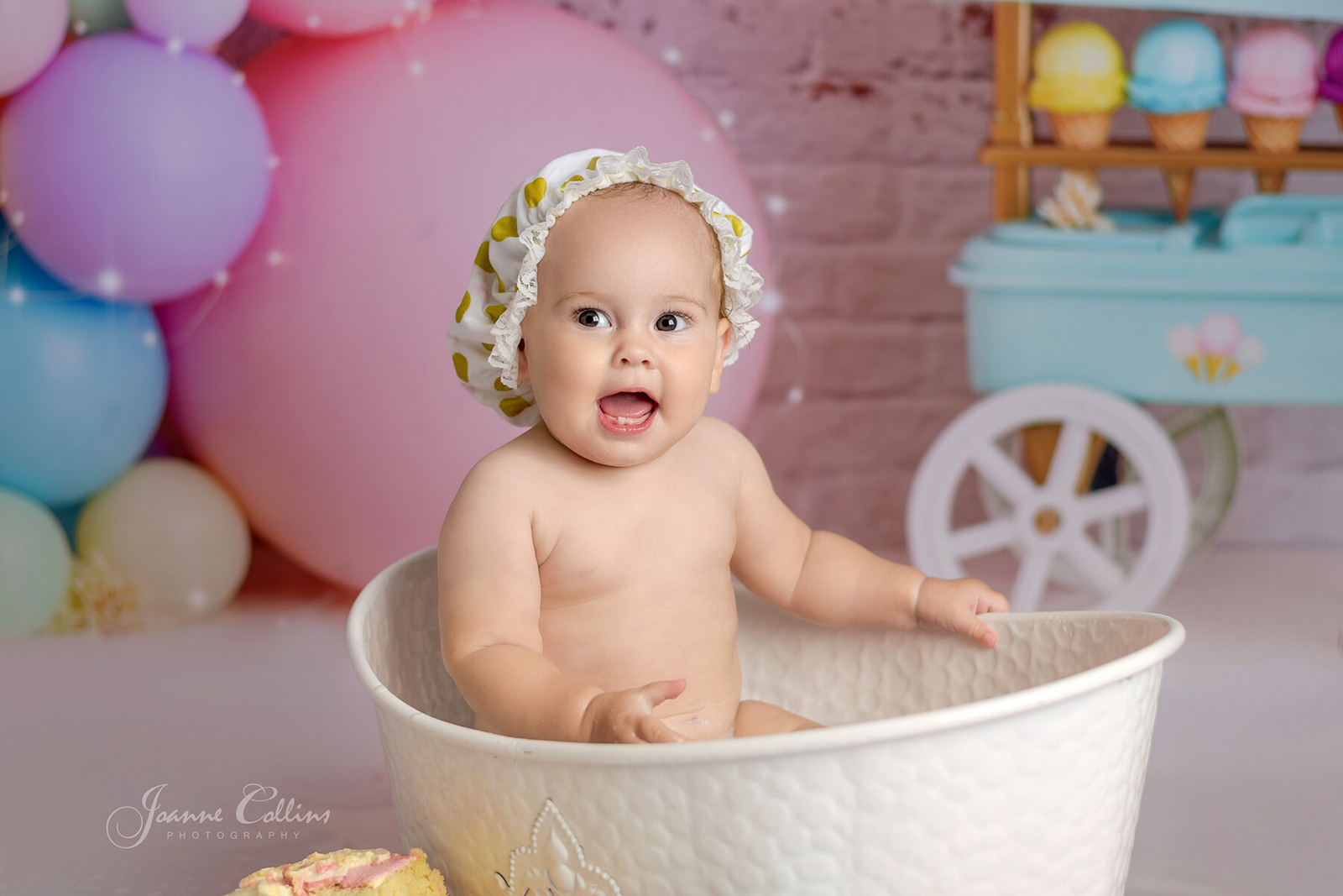 1st birthday ice cream girls cake smash photoshoot sittingbourne kent