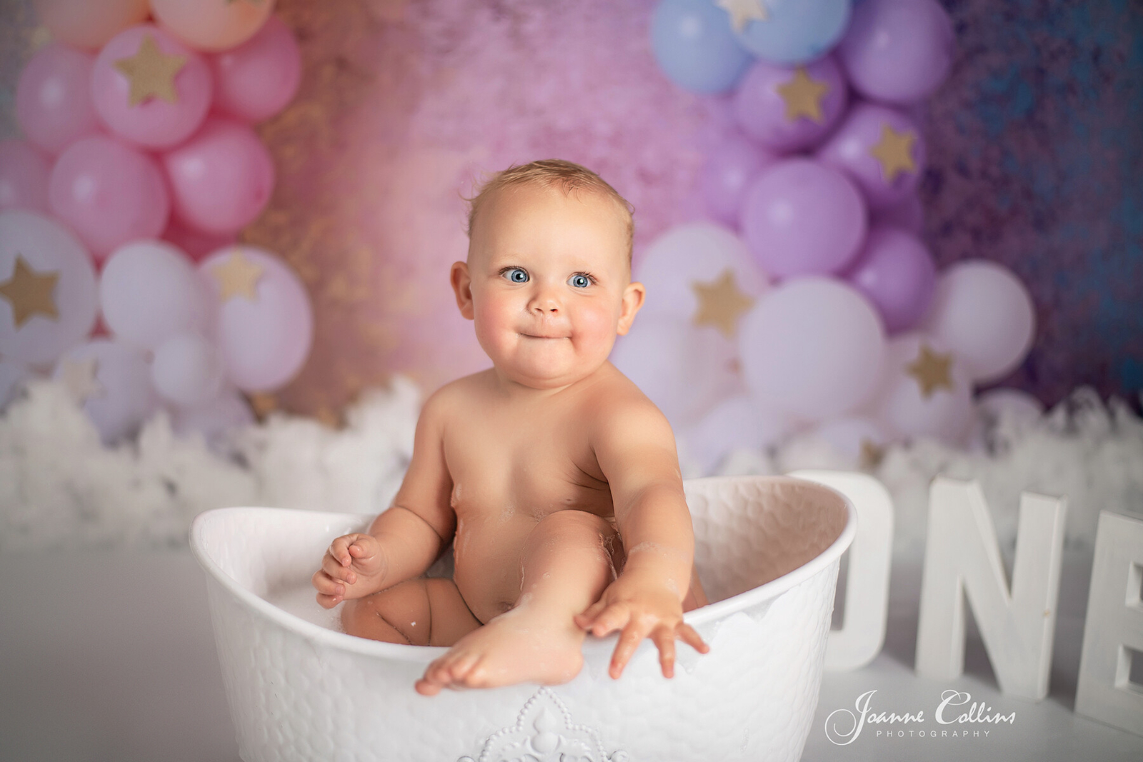 girls rainbow cake smash photoshoot maidstone kent