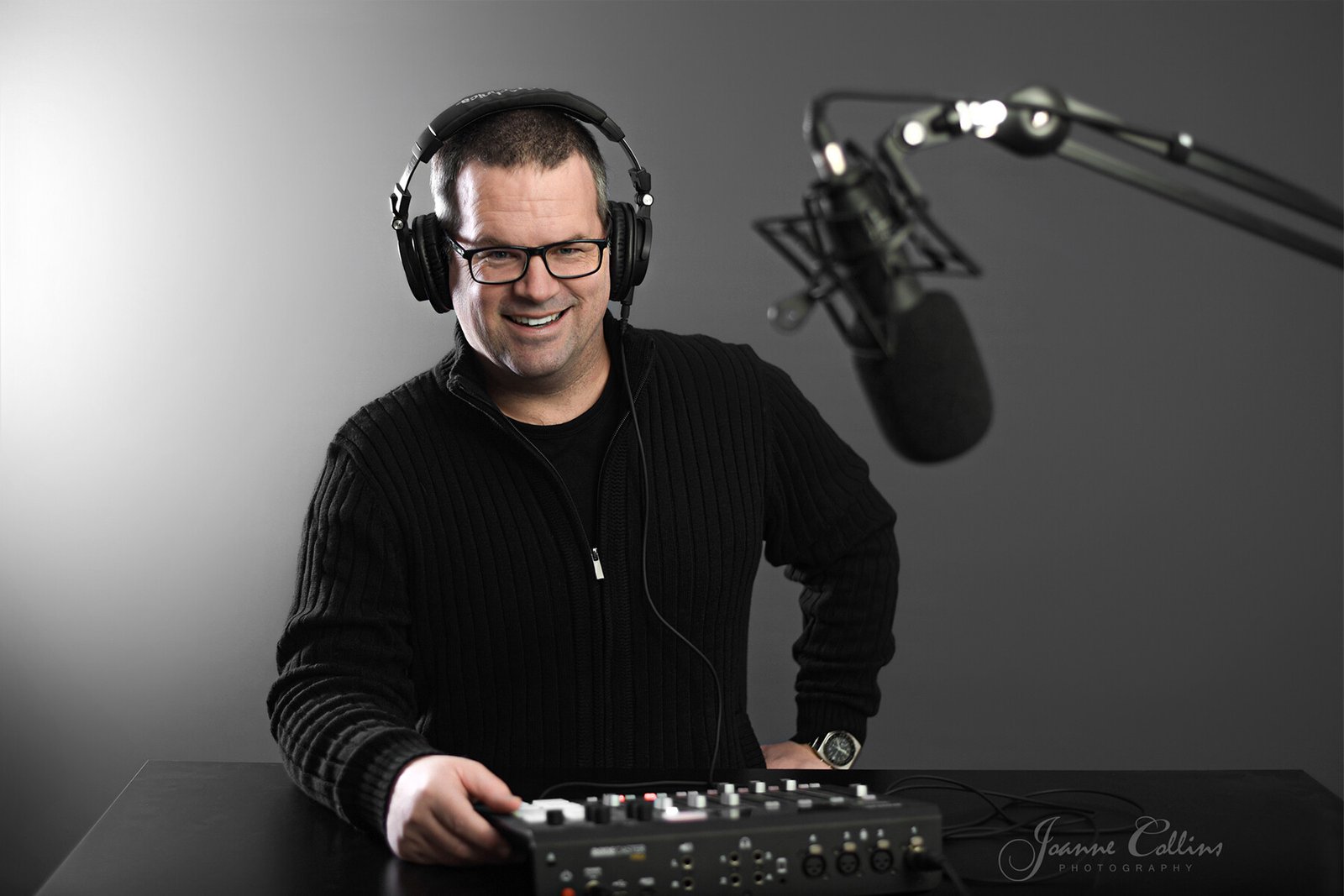 Studio PR photoshoot with podcaster Brendan Le Grange