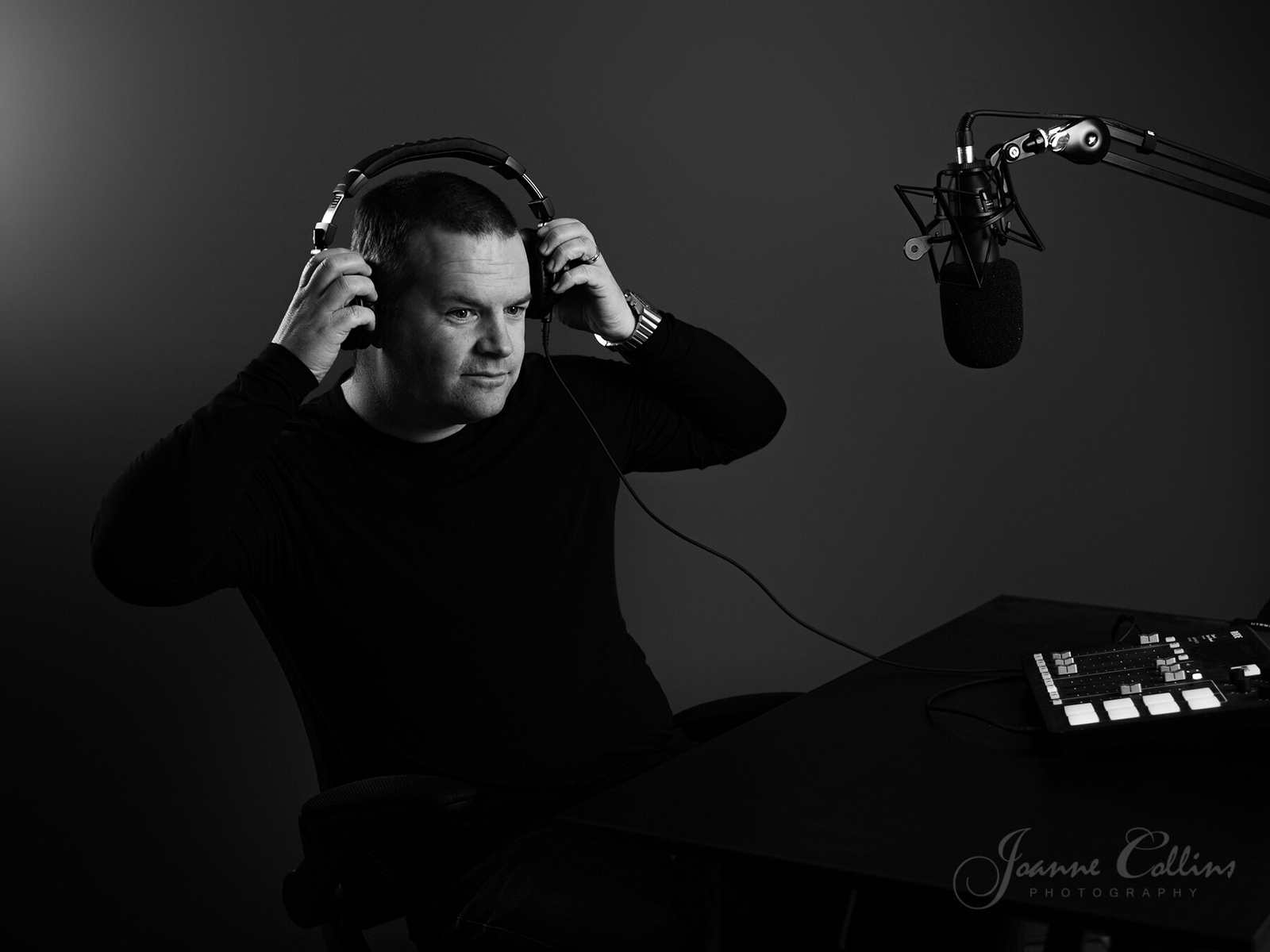 Studio PR photoshoot with podcaster Brendan Le Grange